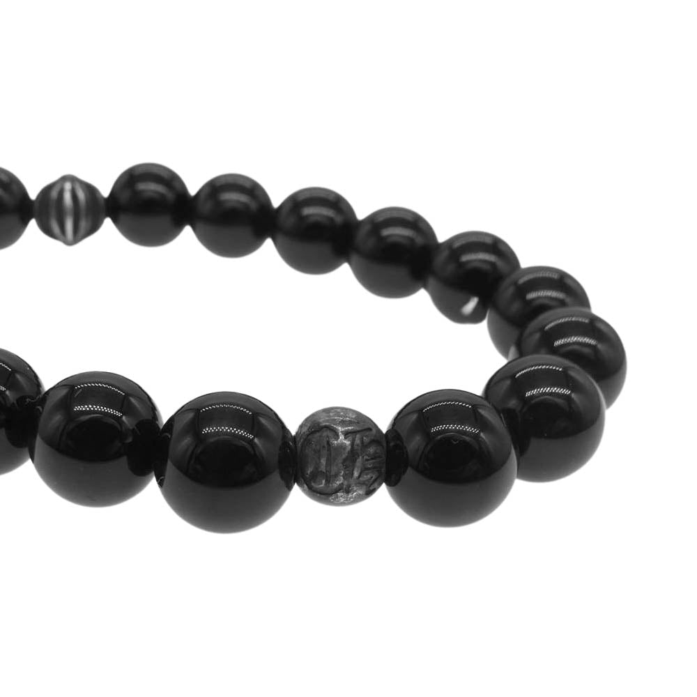 CHROME HEARTS クロムハーツ（原本無） 8mm BEAD ビーズブレスレット オニキス ブラック系【中古】