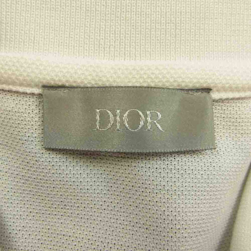 Dior ディオール 国内正規品 033J806A0448 AIR DIOR M.C&S Top/Waist ロゴ刺繍 半袖ポロシャツ ホワイト系 S【中古】