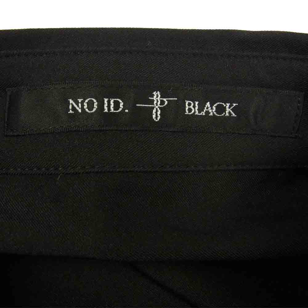 NO ID. ノーアイディ 449006-689S アシンメトリー ジップ ロング シャツ  ブラック系 ONE【新古品】【未使用】【中古】
