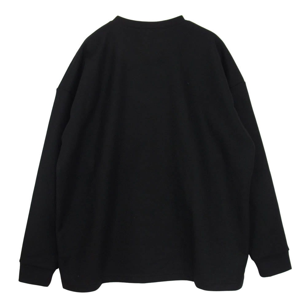 ATTACHMENT アタッチメント 21AW AJ12-262 CASHMERE BREND CLOTH CREWNECK PULLOVER L/S カシミヤ混 ウール カットソー  ブラック系 2【新古品】【未使用】【中古】