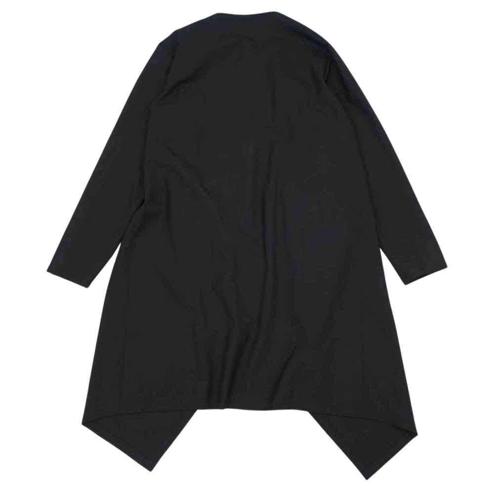 Yohji Yamamoto ヨウジヤマモト GroundY GA-D06-100 T/W Gabardine Long Drape Jacket TWギャバジン ロング ドレープ ジャケット ブラック系 3【新古品】【未使用】【中古】