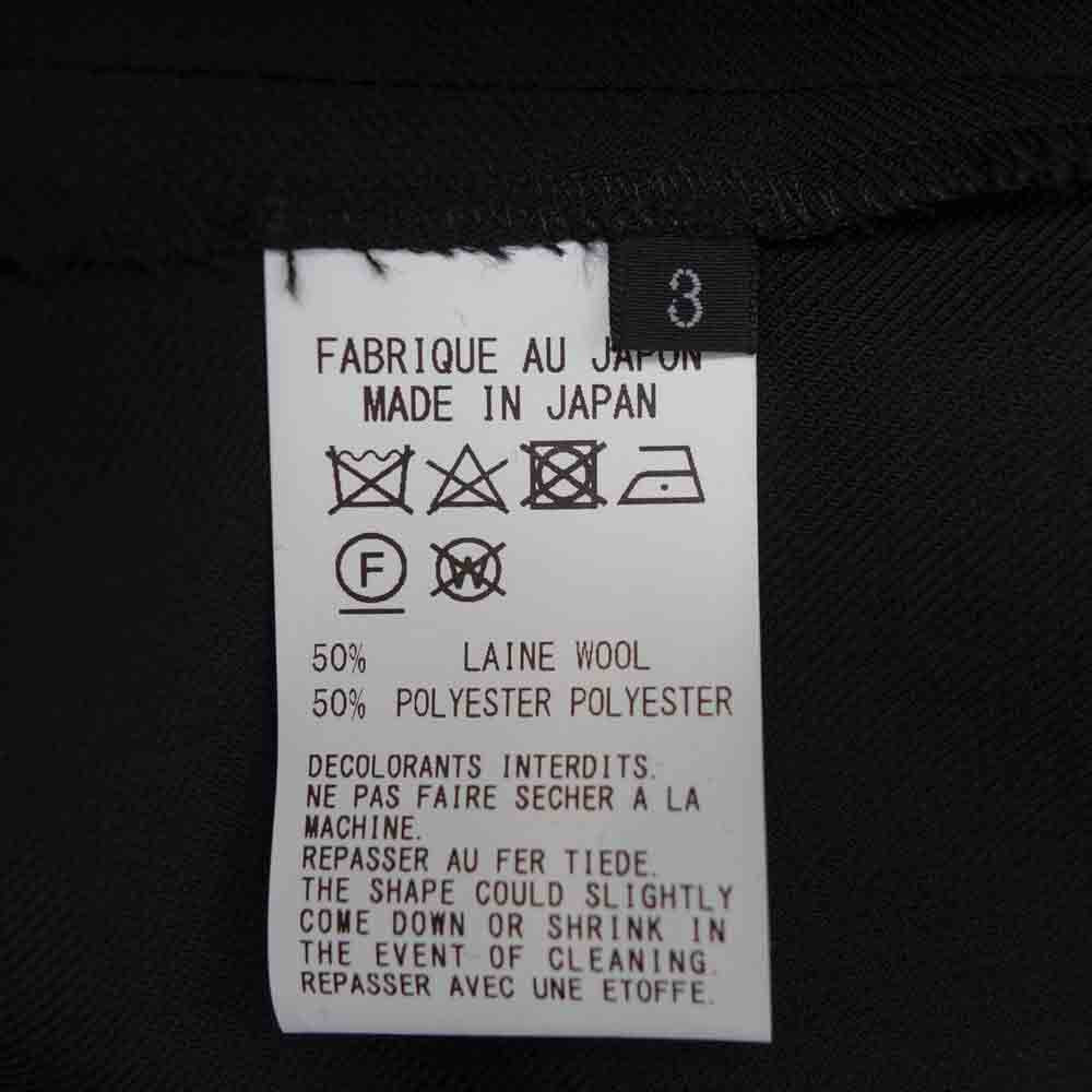 Yohji Yamamoto ヨウジヤマモト GroundY GA-D06-100 T/W Gabardine Long Drape Jacket TWギャバジン ロング ドレープ ジャケット ブラック系 3【新古品】【未使用】【中古】