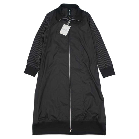 Yohji Yamamoto ヨウジヤマモト GorundY GG-B05-900 Taffeta Rib Collar Long Shirt タフタ リブ カラー ロング シャツ ブラック系 3【新古品】【未使用】【中古】