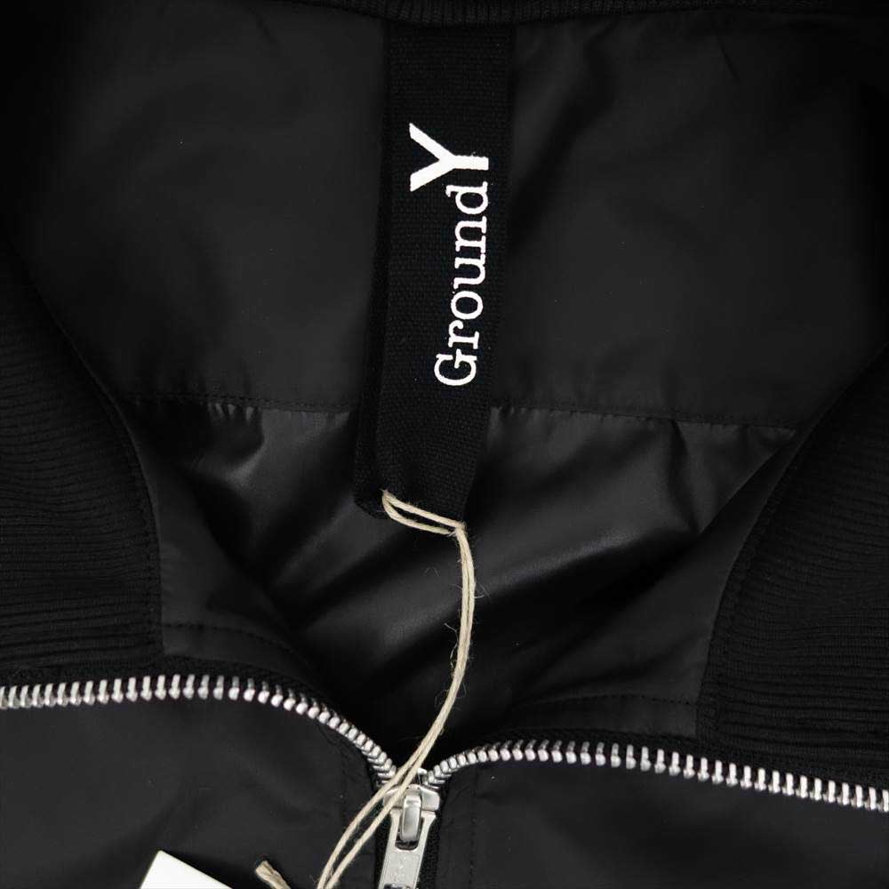 Yohji Yamamoto ヨウジヤマモト GorundY GG-B05-900 Taffeta Rib Collar Long Shirt タフタ リブ カラー ロング シャツ ブラック系 3【新古品】【未使用】【中古】