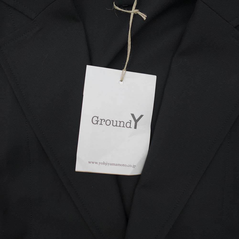 Yohji Yamamoto ヨウジヤマモト GroundY 22SS GG-D05-100 T/W gabardine Tailored poncho TWギャバジン ノースリーブ テーラード ポンチョ ブラック系 3【新古品】【未使用】【中古】