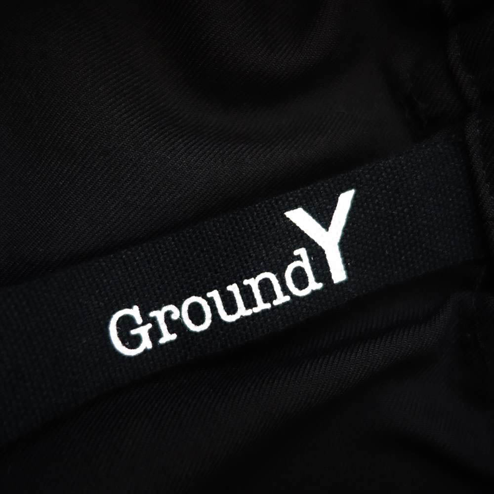Yohji Yamamoto ヨウジヤマモト GroundY GA-P01-100 T/W Gabardine Wrap Pants type1 TWギャバジン ラップ パンツ ブラック系 3【美品】【中古】