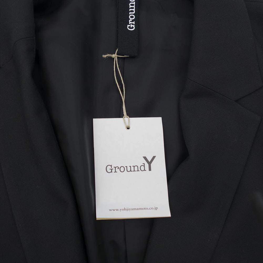 Yohji Yamamoto ヨウジヤマモト GroundY GG-J02-100 T/W Gabardine 1B Jacket TWギャバジン ロング ジャケット ブラック系 3【新古品】【未使用】【中古】