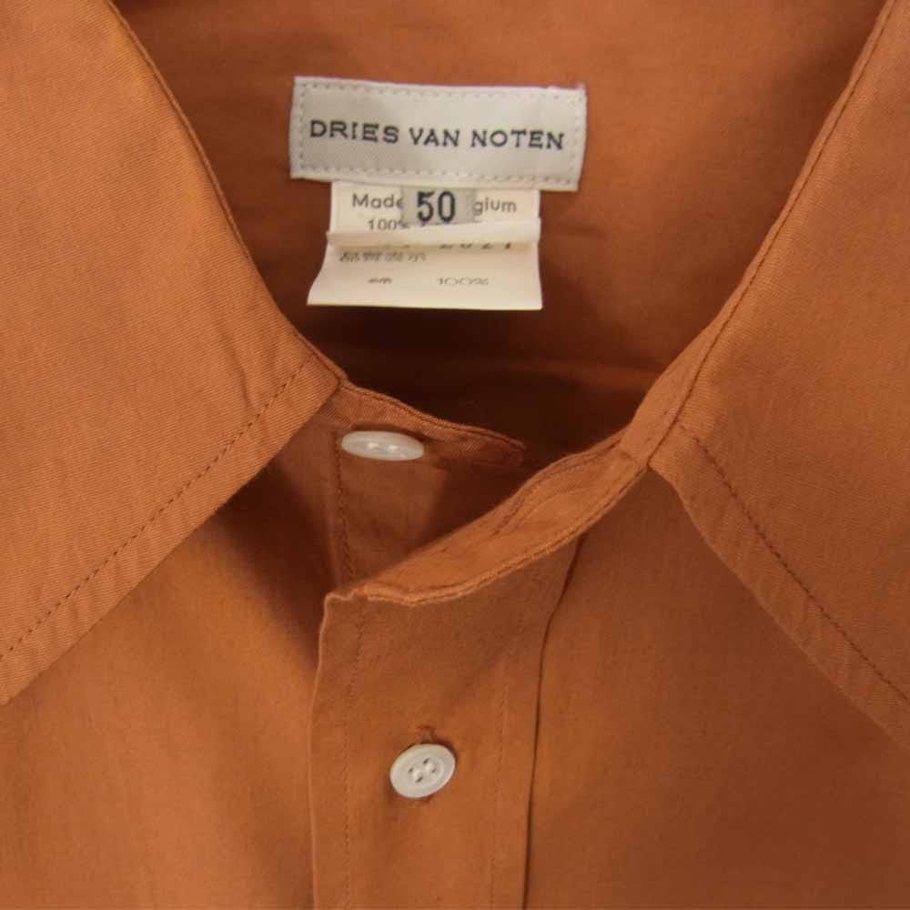 DRIES VAN NOTEN ドリスヴァンノッテン 2ポケット 長袖シャツ オレンジ系 50【中古】