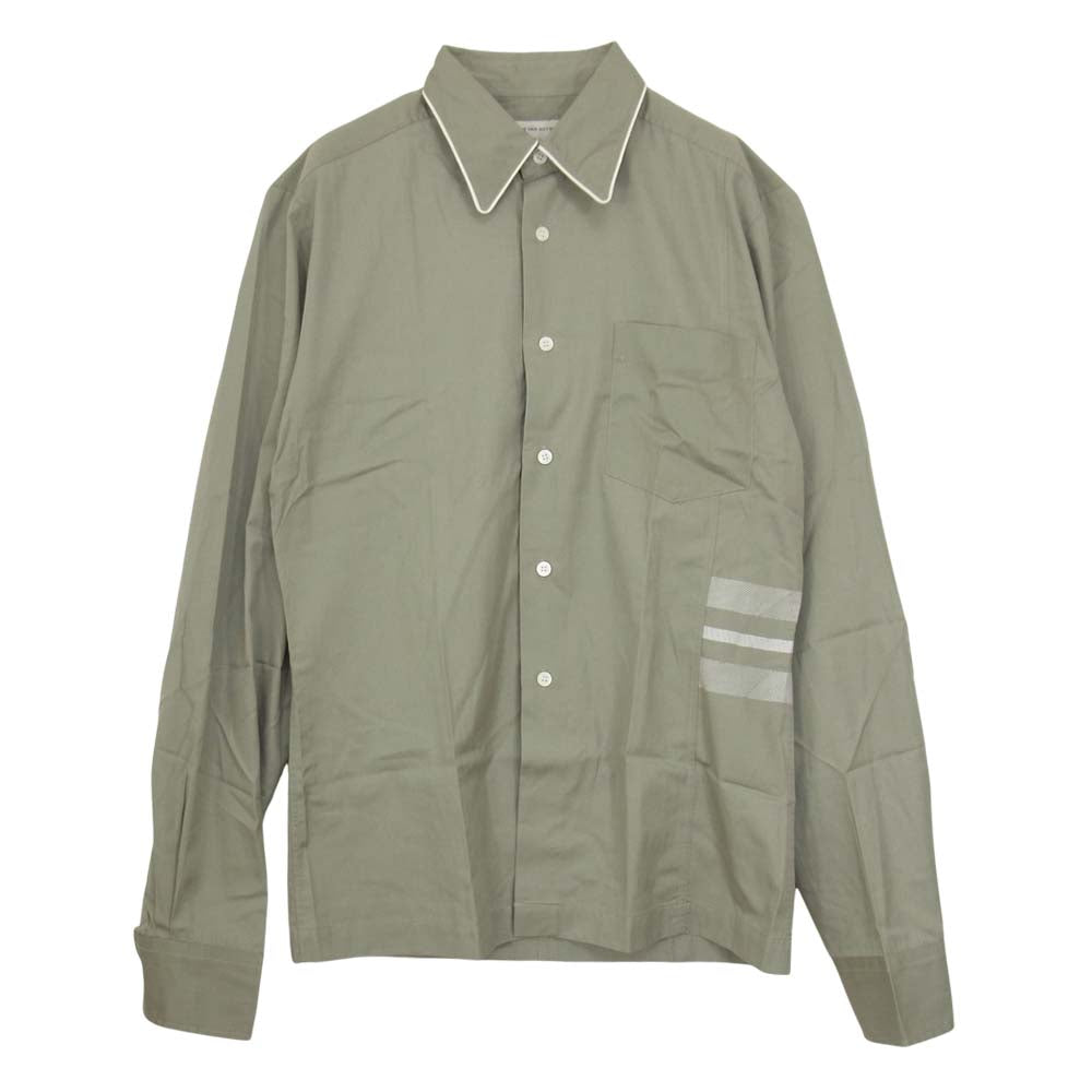 DRIES VAN NOTEN ドリスヴァンノッテン パイピング 長袖 シャツ グレー系 46【中古】
