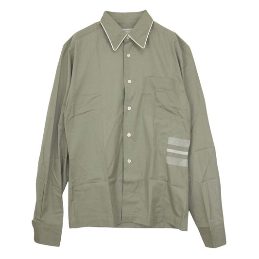 DRIES VAN NOTEN ドリスヴァンノッテン パイピング 長袖 シャツ グレー系 46【中古】