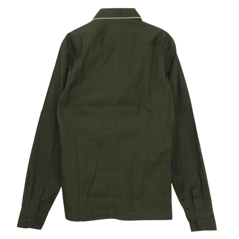 DRIES VAN NOTEN ドリスヴァンノッテン パイピング 長袖 シャツ グリーン系 46【中古】