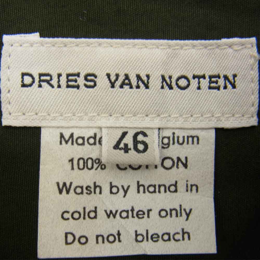 DRIES VAN NOTEN ドリスヴァンノッテン パイピング 長袖 シャツ グリーン系 46【中古】