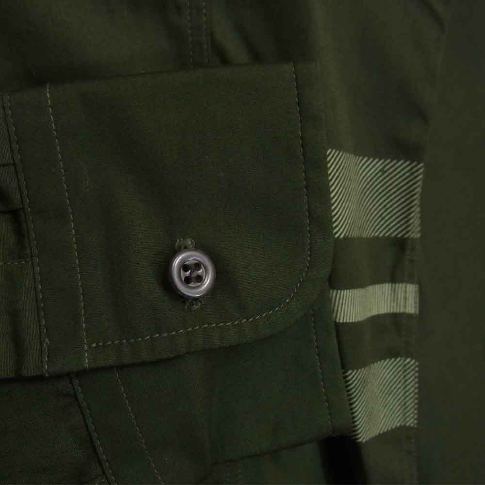 DRIES VAN NOTEN ドリスヴァンノッテン パイピング 長袖 シャツ グリーン系 46【中古】