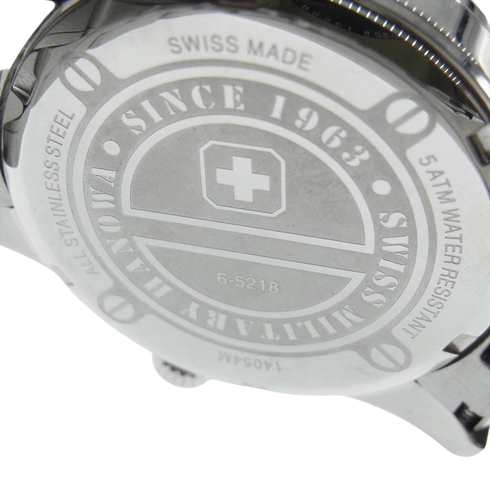 スイスミリタリーハノワ 14054M クォーツ 腕時計 シルバー系【美品】【中古】