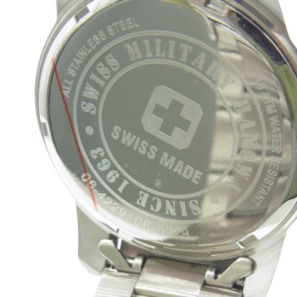 スイスミリタリーハノワ 06-4229 06-5229 クォーツ 腕時計 シルバー系【美品】【中古】
