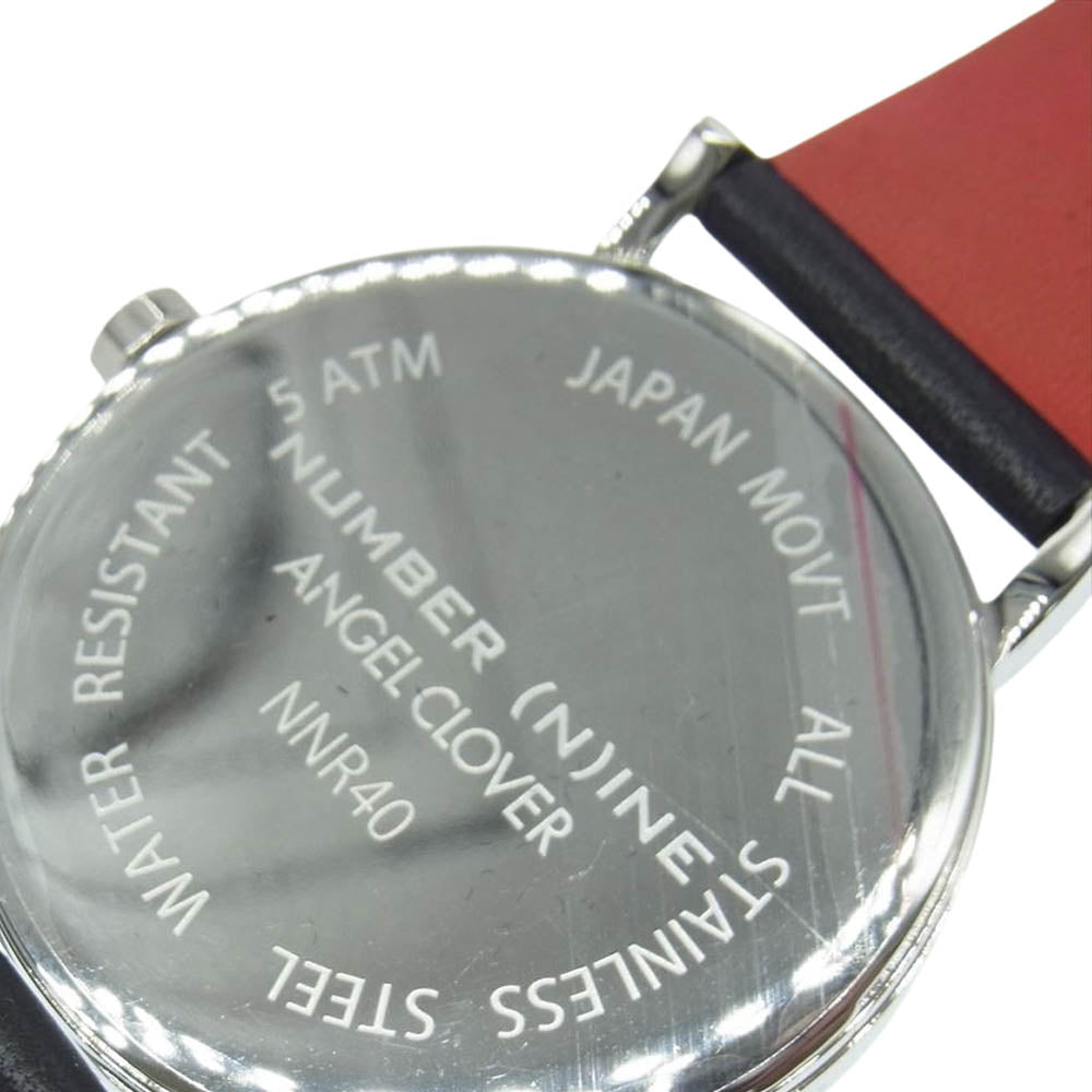 エンジェルクローバー NNR40 × NUMBER (N)INE ナンバーナイン クォーツ 腕時計 ブラック系【美品】【中古】