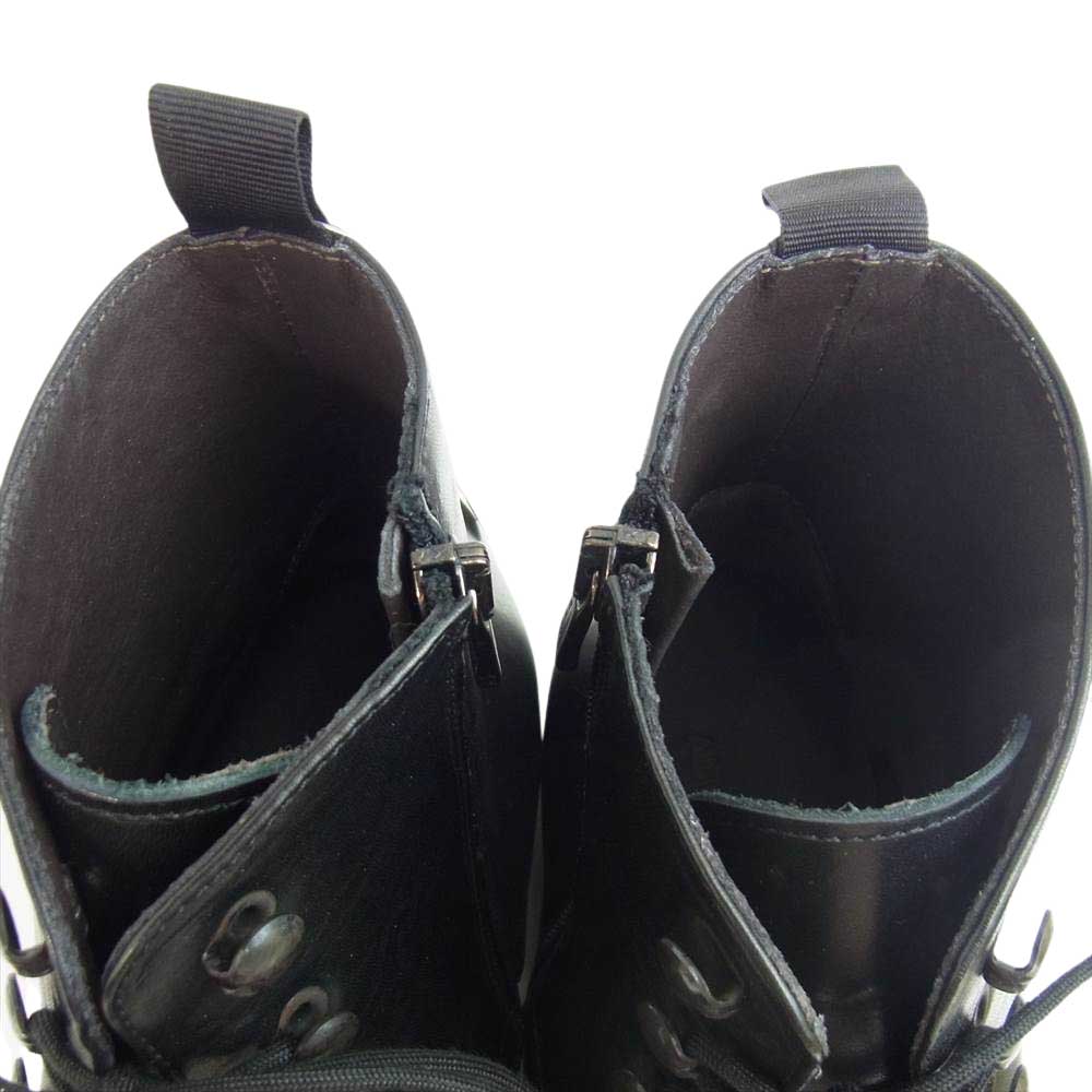 アンドレアフェリ G40 サイドジップ キャップトゥ レースアップ ブーツ ブラック系 43【新古品】【未使用】【中古】