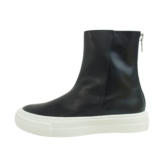 ATTACHMENT アタッチメント AA12-202 COW LEATHER BACK ZIP SNEAKERS カウレザー バックジップ スニーカー ブーツ ブラック系 43【新古品】【未使用】【中古】