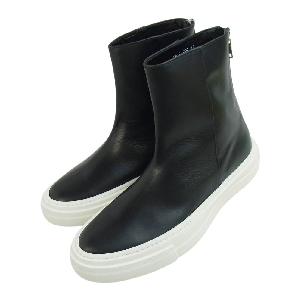 ATTACHMENT アタッチメント AA12-202 COW LEATHER BACK ZIP SNEAKERS カウレザー バックジップ スニーカー ブーツ ブラック系 43【新古品】【未使用】【中古】