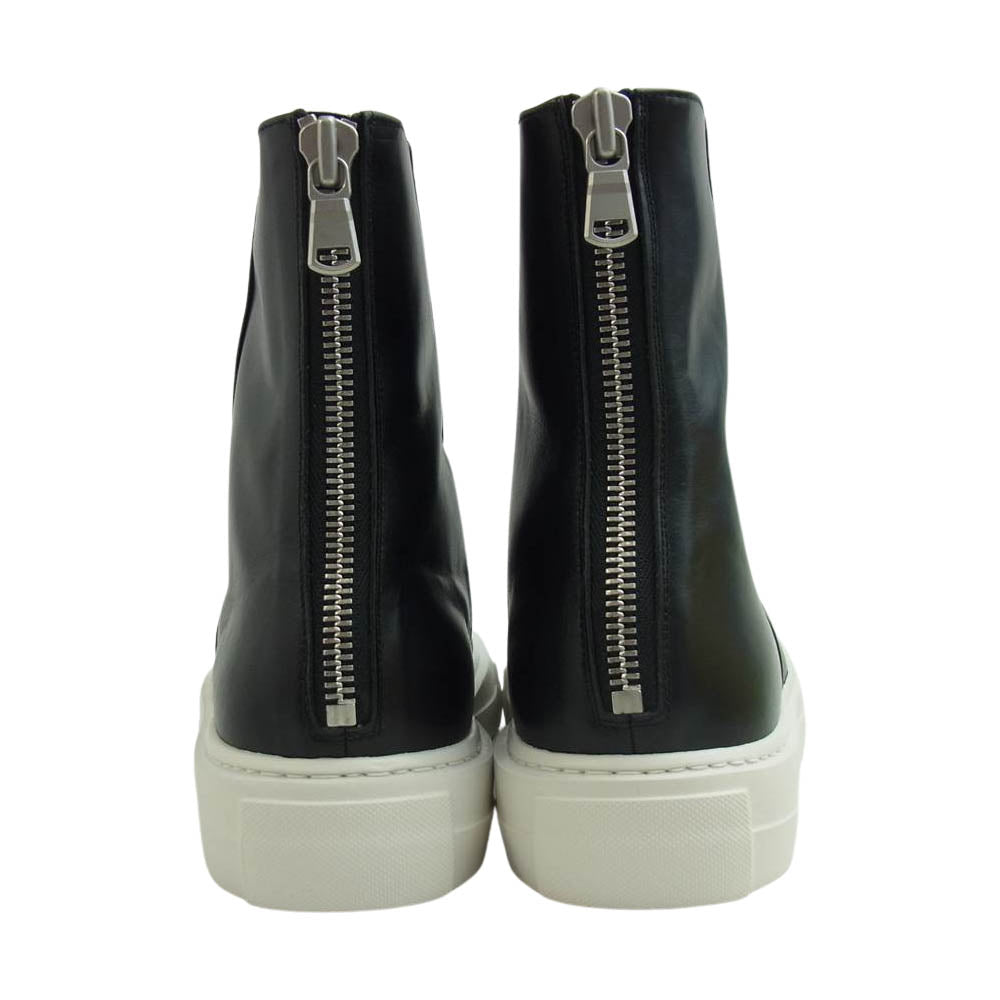 ATTACHMENT アタッチメント AA12-202 COW LEATHER BACK ZIP SNEAKERS カウレザー バックジップ スニーカー ブーツ ブラック系 43【新古品】【未使用】【中古】