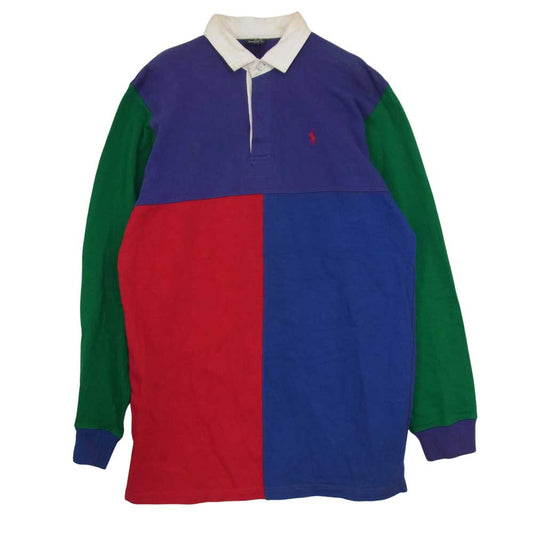 RALPH LAUREN ラルフローレン ヴィンテージ 80s 緑タグ ラガー シャツ マルチカラー系 XL【中古】