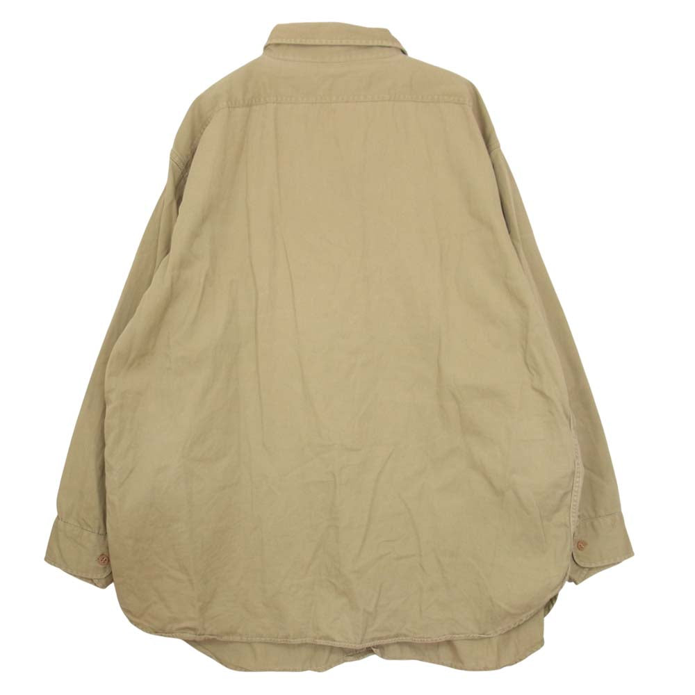 ヘラクレス ヴィンテージ 50s マチ付き ツイル ワークシャツ ベージュ系【中古】