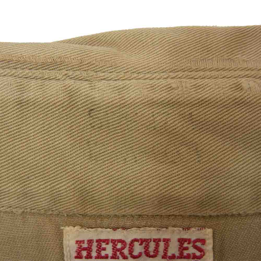 ヘラクレス ヴィンテージ 50s マチ付き ツイル ワークシャツ ベージュ系【中古】