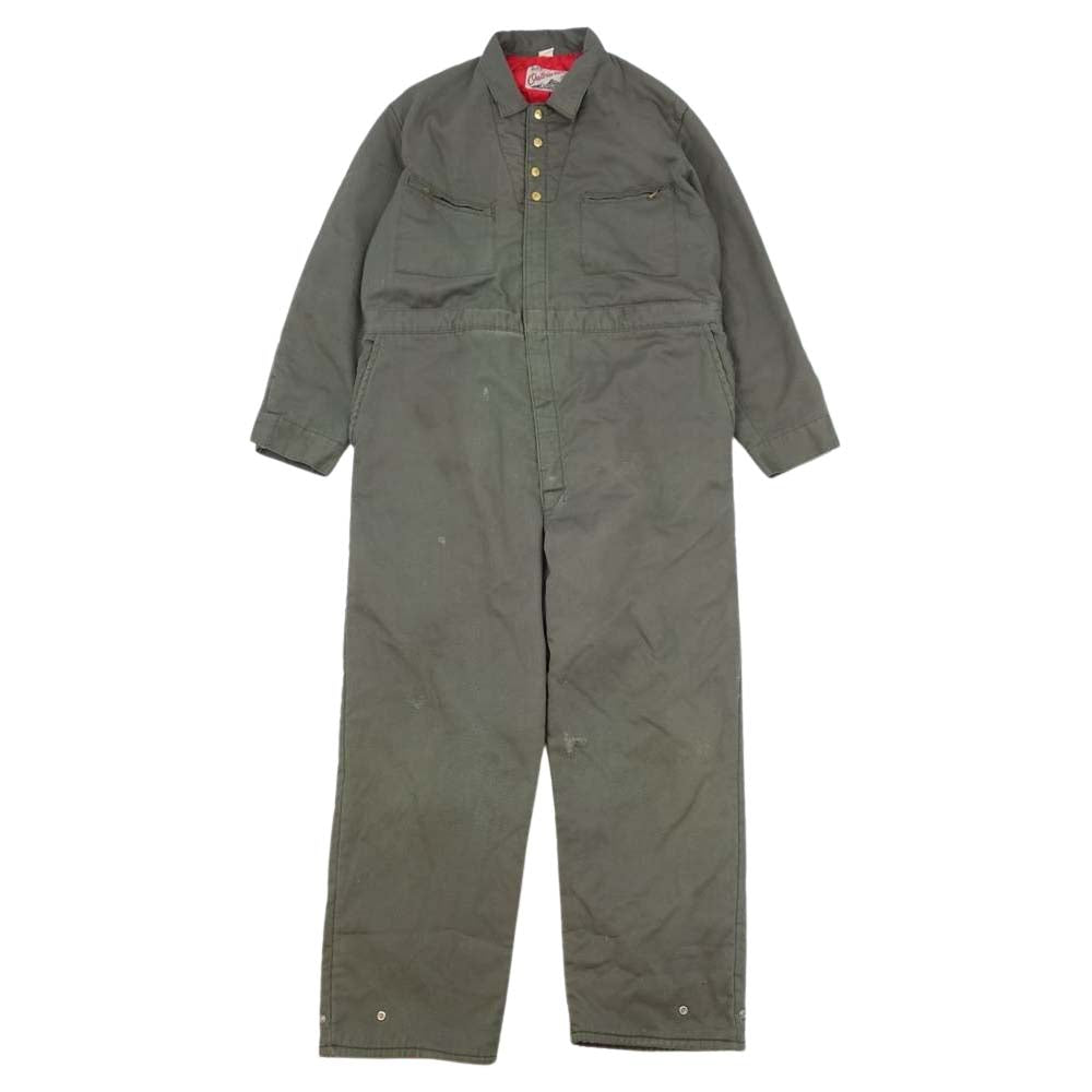 Lee リー ヴィンテージ 70s USA製 キルティングライナー オールインワン ツナギ カーキ系【中古】