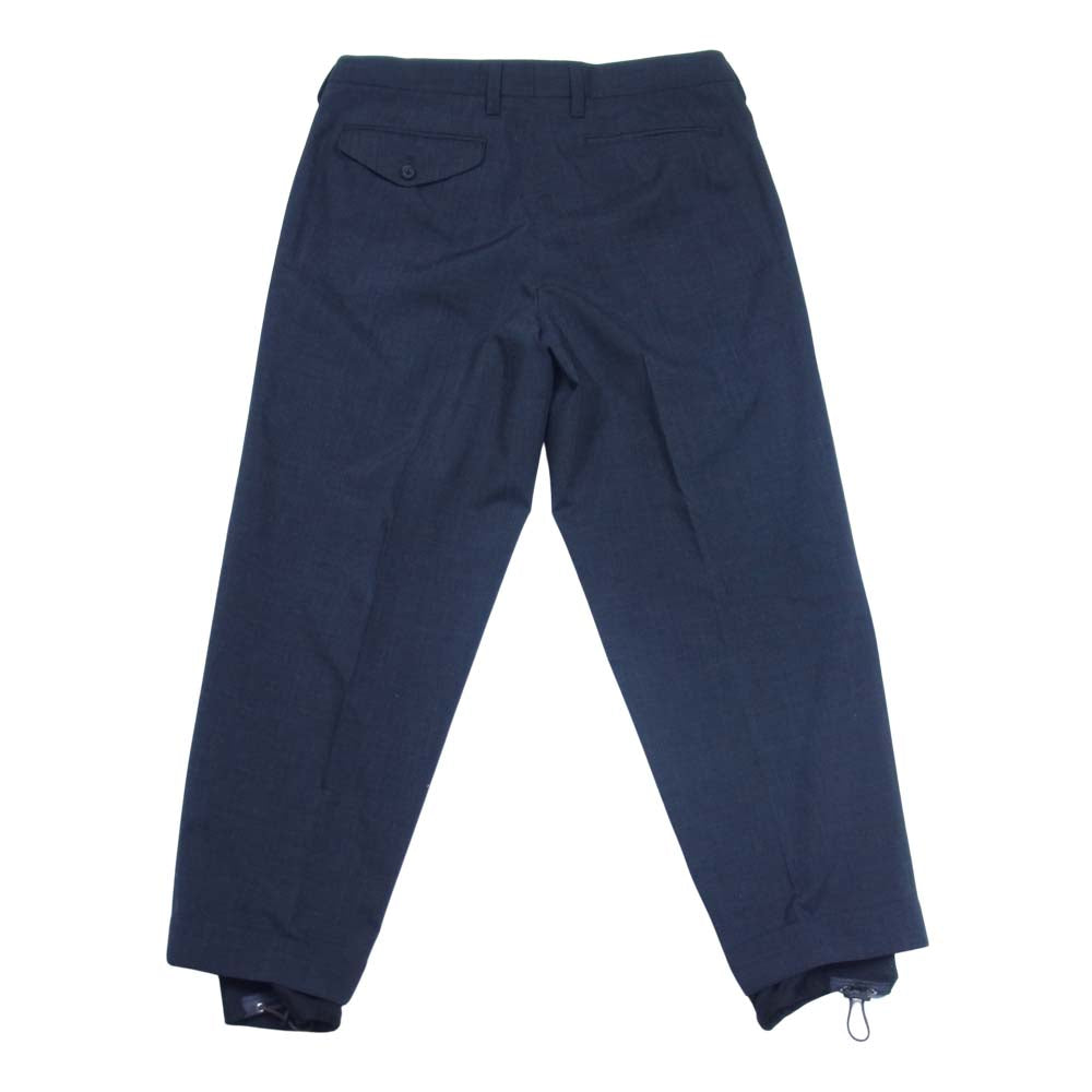 kolor カラー 21SS 21SCM-P08105 ウール タフタ タック スラックス パンツ ネイビー系 2【新古品】【未使用】【中古】