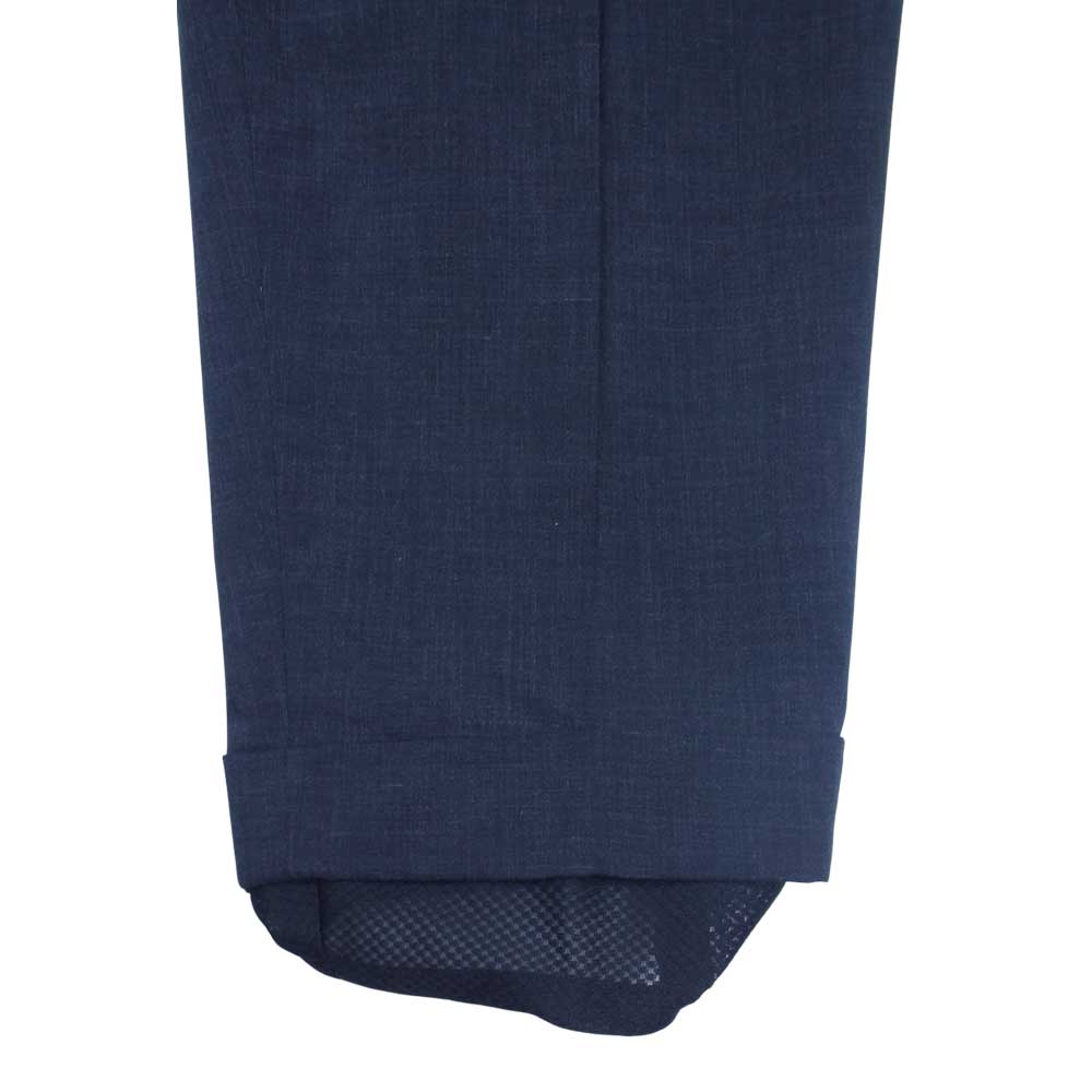 kolor カラー 21SS 21SCM-P08105 ウール タフタ タック スラックス パンツ ネイビー系 2【新古品】【未使用】【中古】