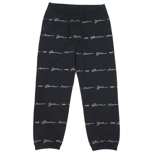 Supreme シュプリーム 22SS Script Stripe Sweatpants スクリプト ストライプ スウェット パンツ ブラック系 M【極上美品】【中古】