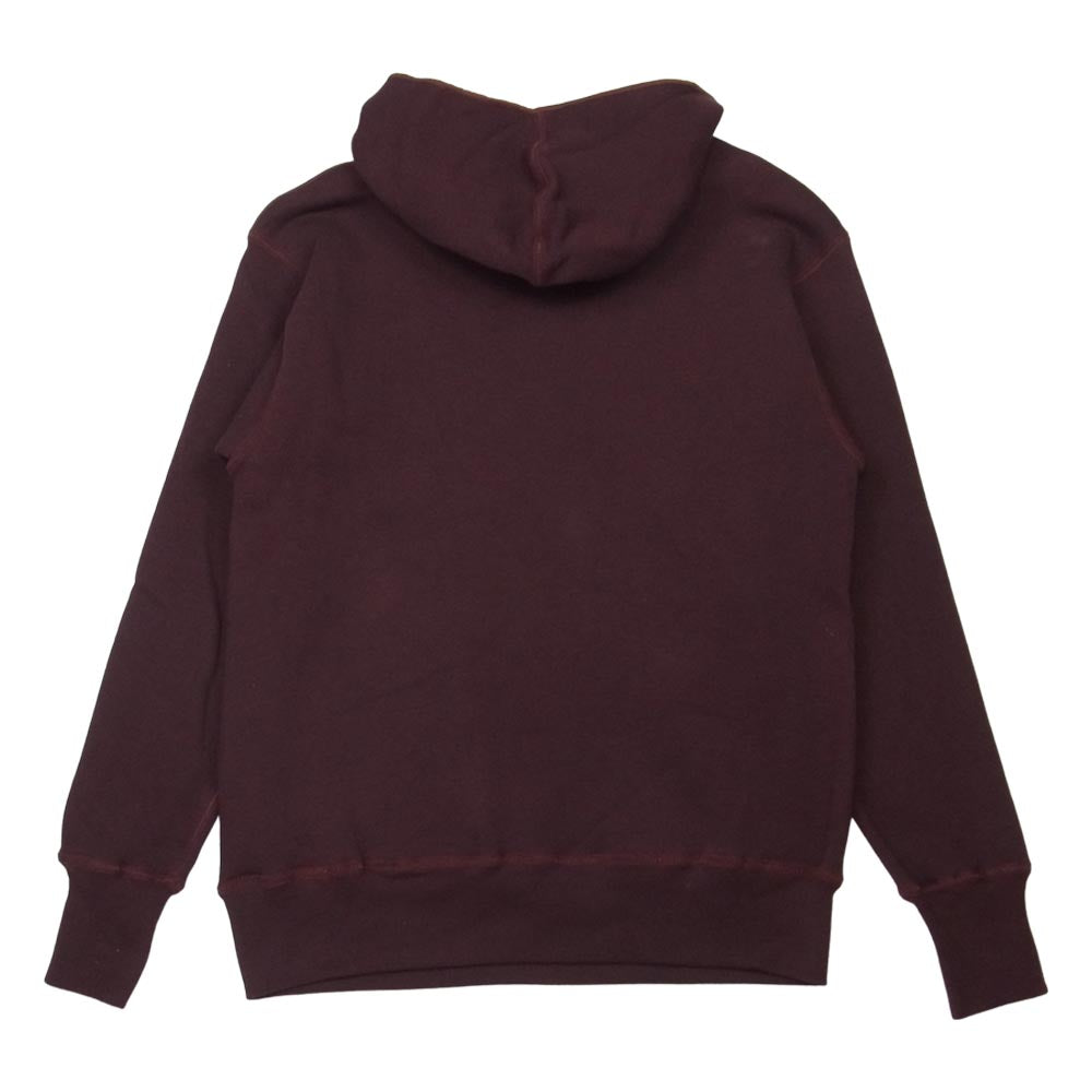 WAREHOUSE ウエアハウス DUCK DIGGER SEPARATE POCKET HOODIE 453 ダッグディガー セパレートポケット セットインフード プルオーバー パーカー ボルドー系 38【中古】