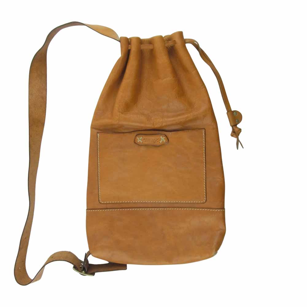 HERZ ヘルツ ワンショルダー レザー ダッフル バッグ ブラウン系【中古】