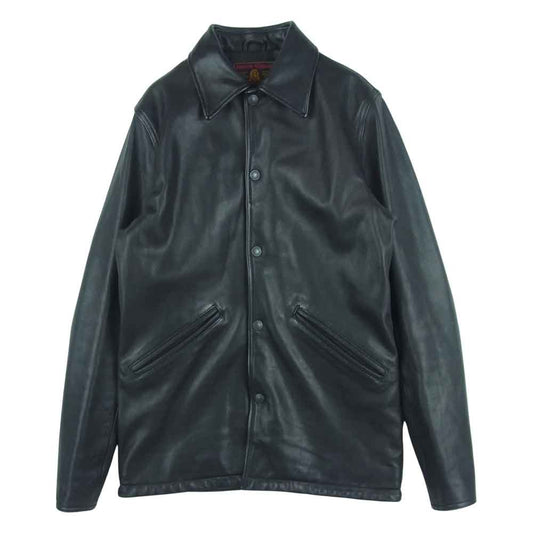 HYSTERIC GLAMOUR ヒステリックグラマー 14AW 0243LB02 GOAT LEATHER COACH JKT ゴート レザー コーチ ジャケット ブラック系 S【中古】
