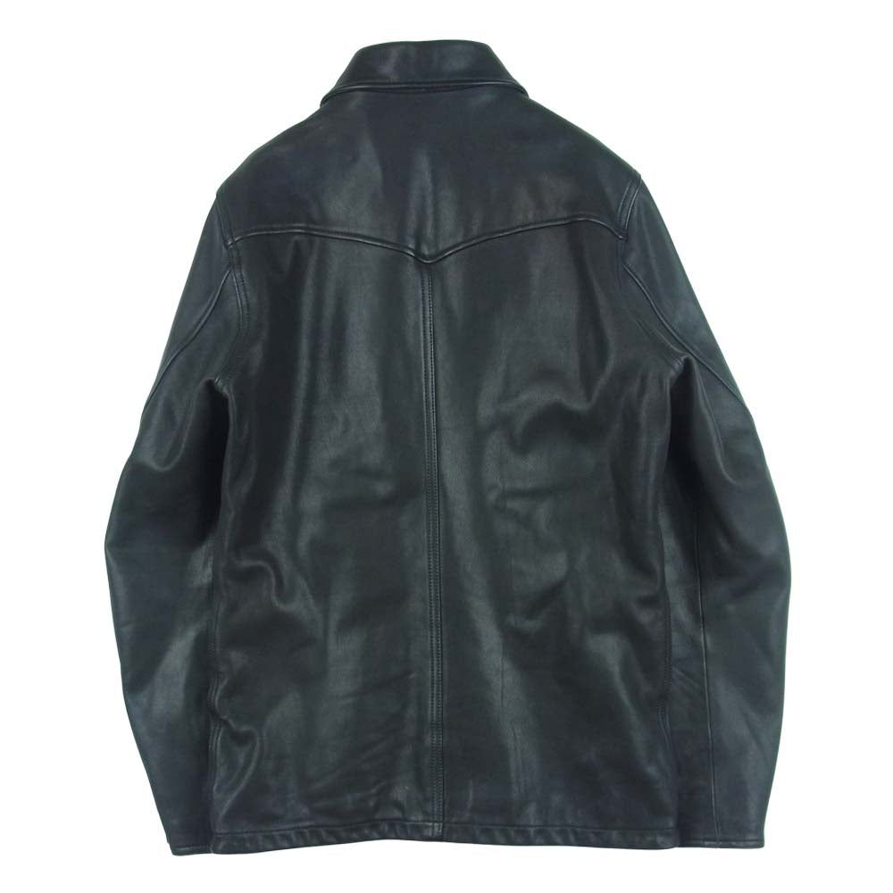 HYSTERIC GLAMOUR ヒステリックグラマー 14AW 0243LB02 GOAT LEATHER COACH JKT ゴート レザー コーチ ジャケット ブラック系 S【中古】