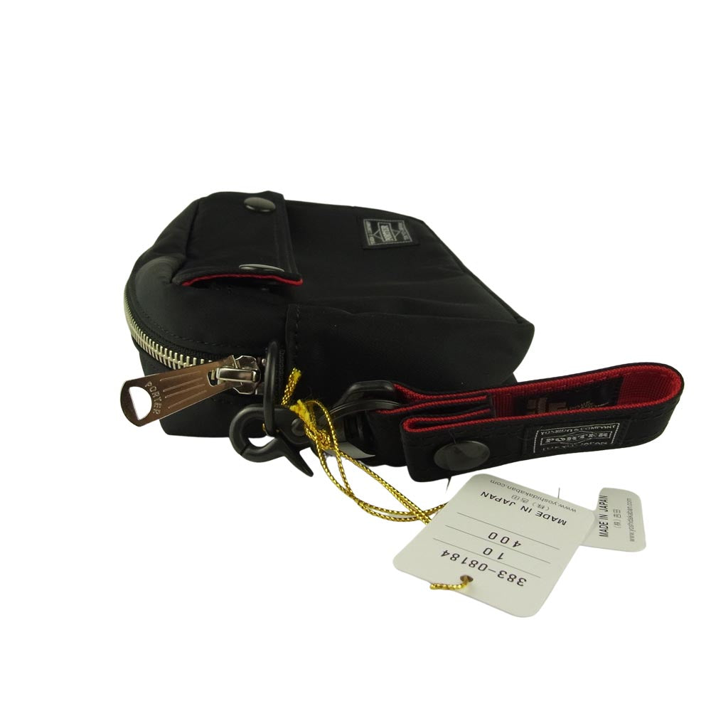 PORTER ポーター 383-09153 ポーチ オーガナイザー バッグインバッグ エルファイン 383-08184 ベルトループ キーホルダー セット ブラック系【新古品】【未使用】【中古】