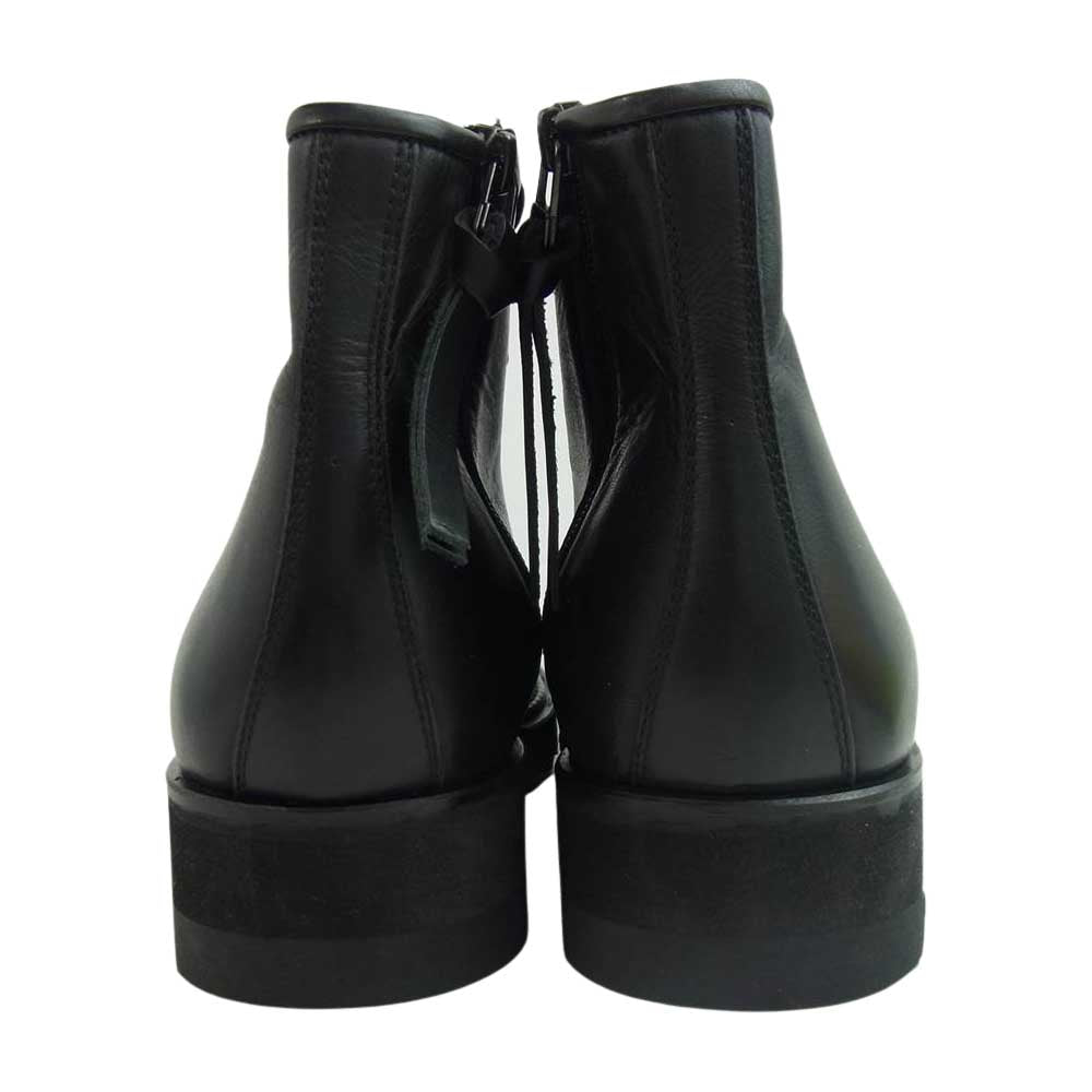 アルジス クリスタ 62326 シャークソール 7アイレット レースアップ サイドジップ ブーツ ブラック系 43【新古品】【未使用】【中古】