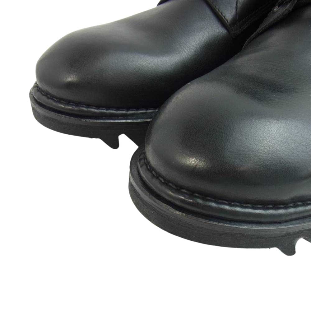 アルジス クリスタ 62326 シャークソール 7アイレット レースアップ サイドジップ ブーツ ブラック系 43【新古品】【未使用】【中古】