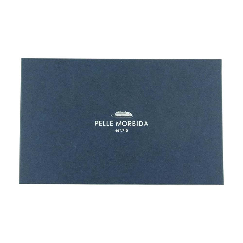 PELLE MORBIDA ペッレモルビダ PMO-BA315 Barca バルカ 薄マチ ミニウォレット ブラック系【美品】【中古】