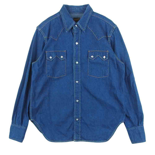 TENDERLOIN テンダーロイン T-WESTERN DENIM SHT ウエスタン デニム 長袖 シャツ インディゴブルー系 S【中古】