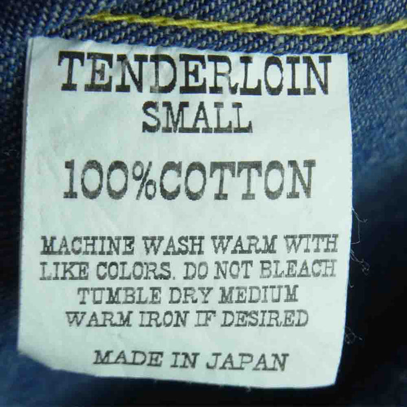 TENDERLOIN テンダーロイン T-WESTERN DENIM SHT ウエスタン デニム 長袖 シャツ インディゴブルー系 S【中古】