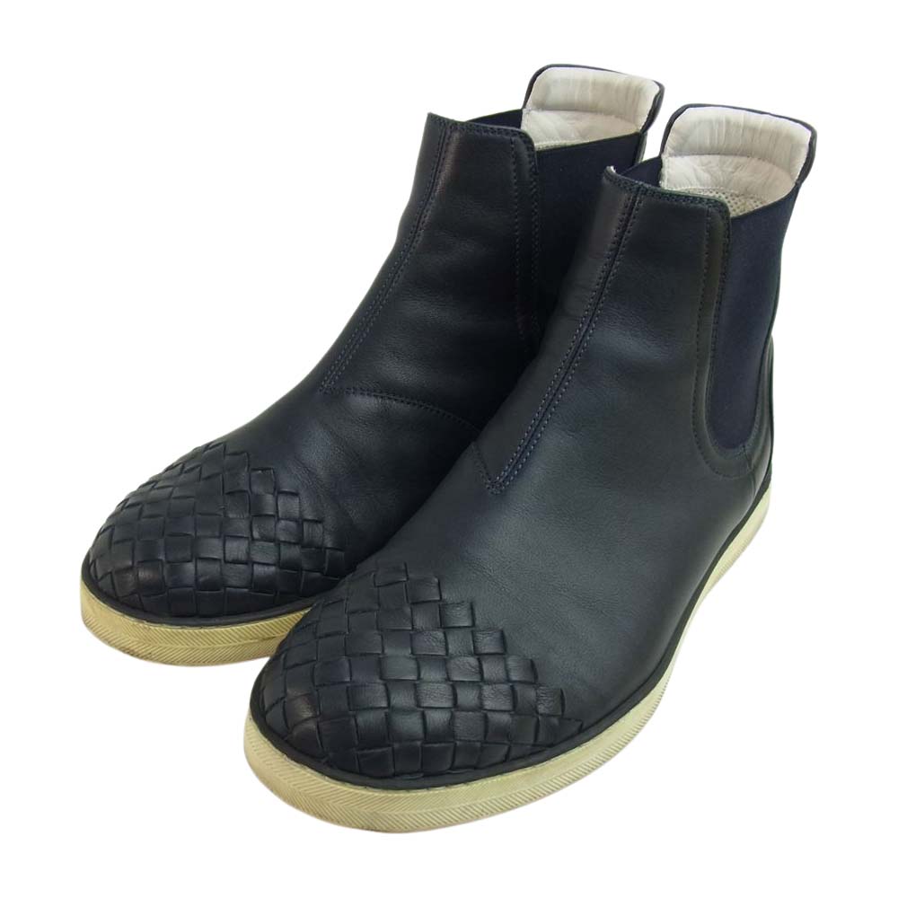 BOTTEGAVENETA ボッテガヴェネタ レザー スニーカー ネイビー系 41【中古】