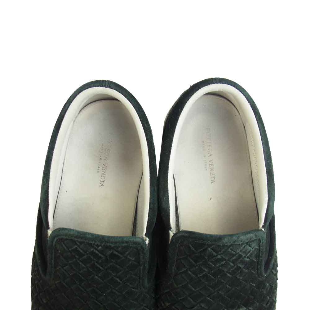 BOTTEGAVENETA ボッテガヴェネタ スエード イントレチャート スリッポン ブラック ブラック系 40 インソール実寸26.5【中古】