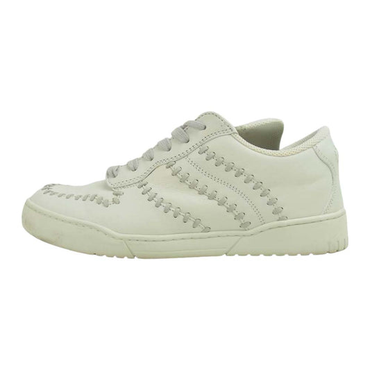 BOTTEGAVENETA ボッテガヴェネタ イントレチャート サイドゴア スニーカー ホワイト系 実寸約26㎝【中古】