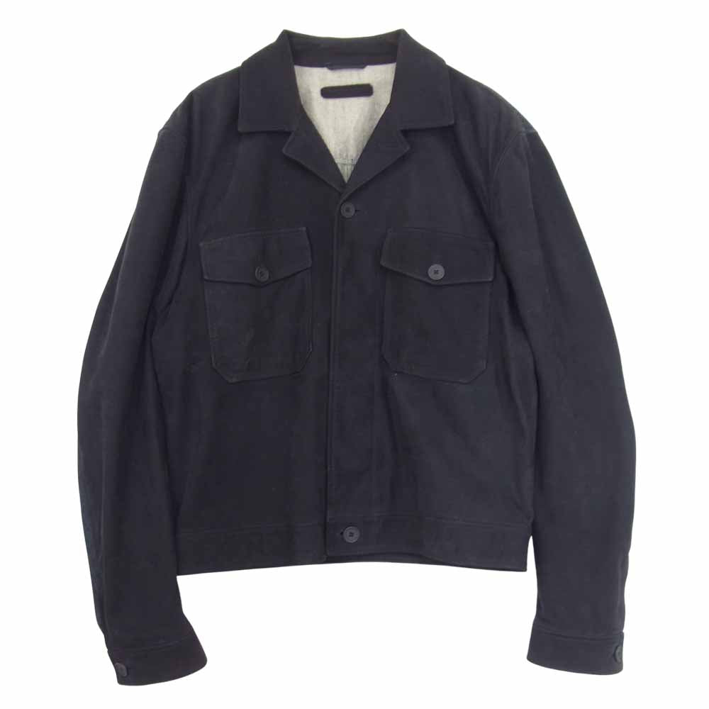 BOTTEGAVENETA ボッテガヴェネタ レザー 切替 デニム ジャケット ブラック系 48【中古】