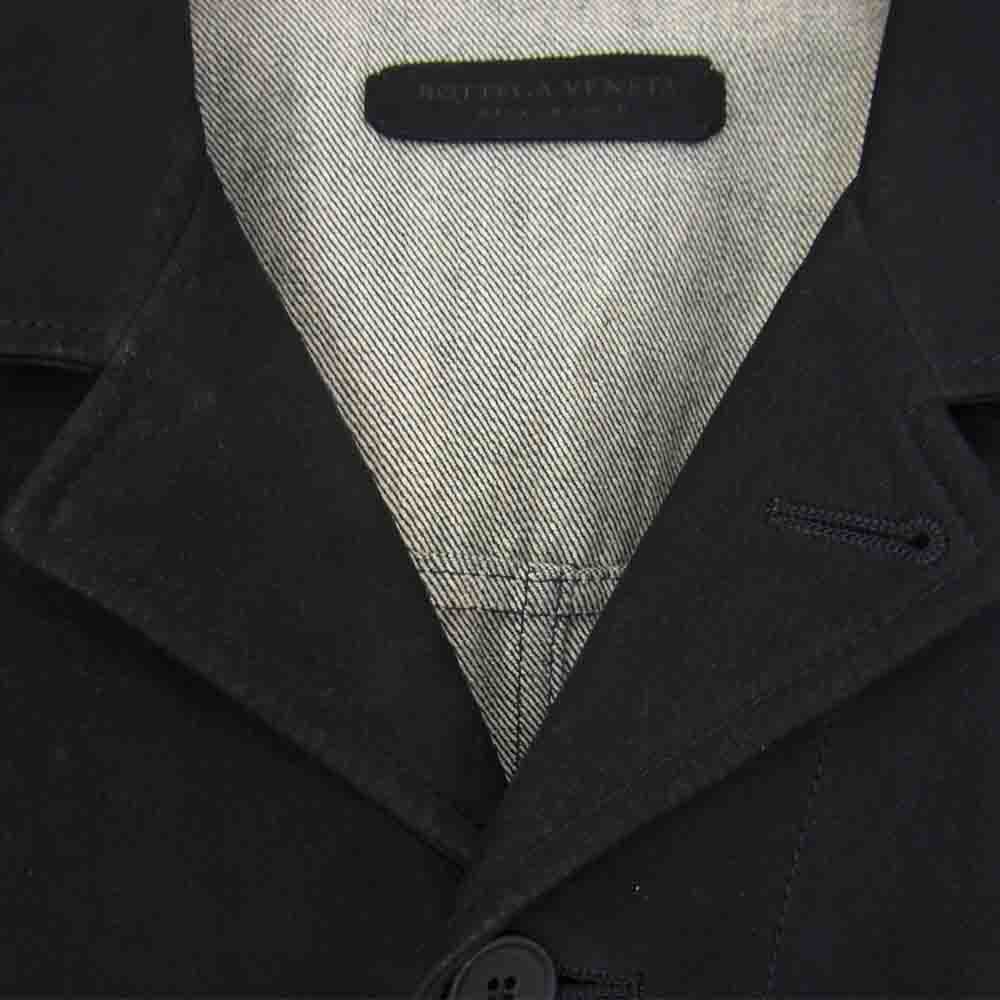 BOTTEGAVENETA ボッテガヴェネタ レザー 切替 デニム ジャケット ブラック系 48【中古】