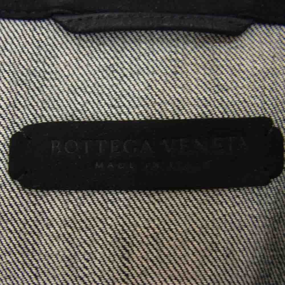 BOTTEGAVENETA ボッテガヴェネタ レザー 切替 デニム ジャケット ブラック系 48【中古】