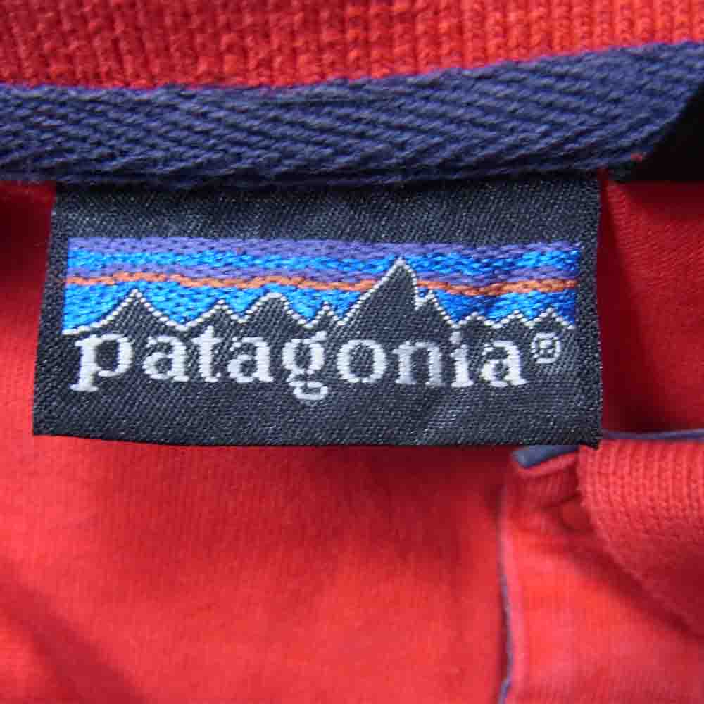 patagonia パタゴニア Rマークタグ 長袖 ポロシャツ レッド系 XL【中古】