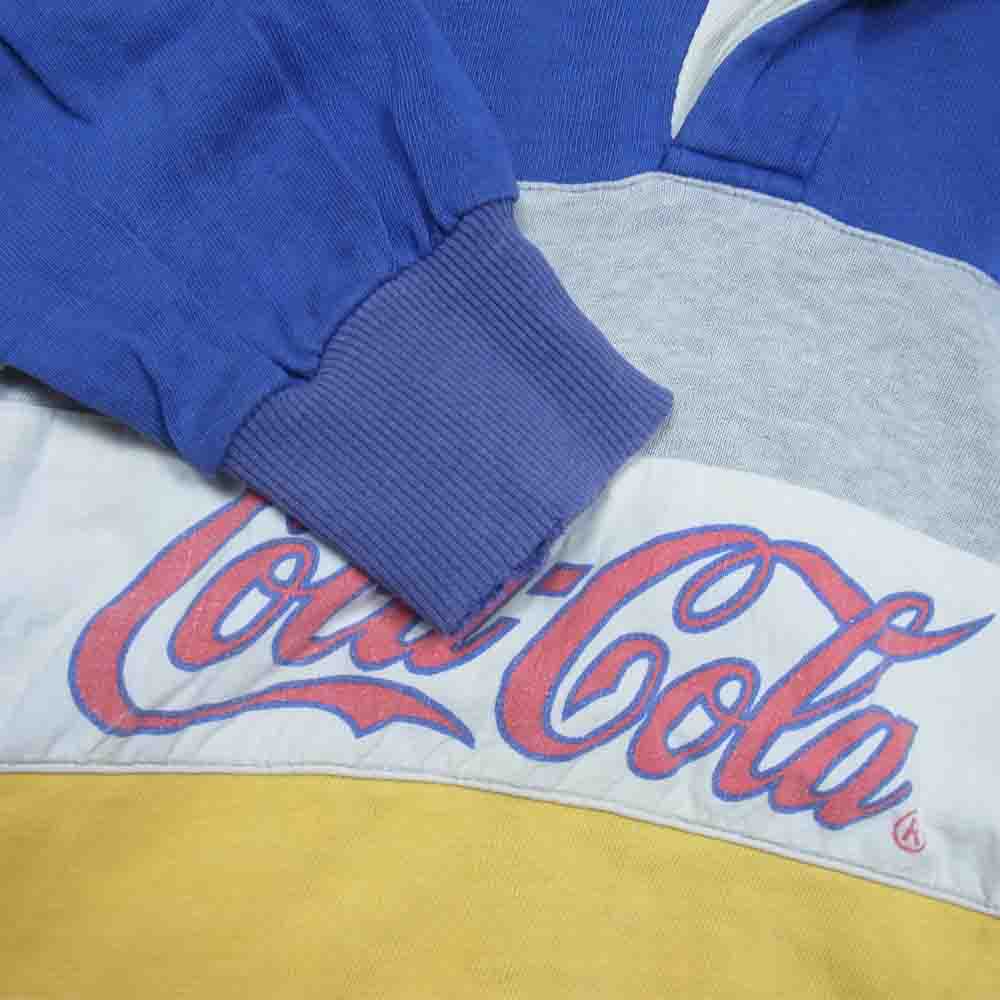 コカ・コーラ ヴィンテージ 90s ラガー シャツ ブルー系 イエロー系【中古】