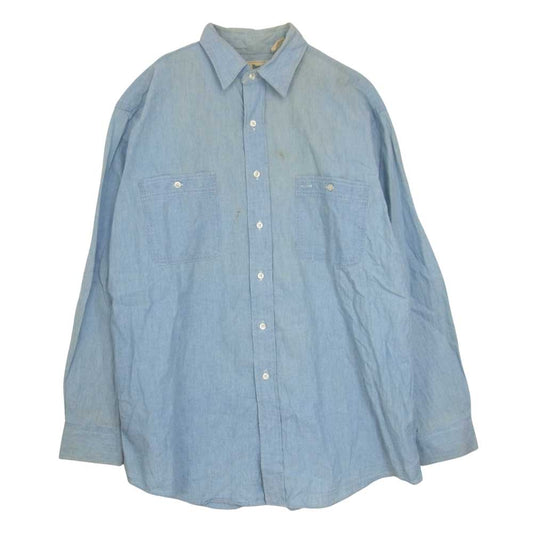 L.L.Bean エルエルビーン カナダ製 70s 80s シャンブレー 長袖 シャツ ライトブルー系【中古】